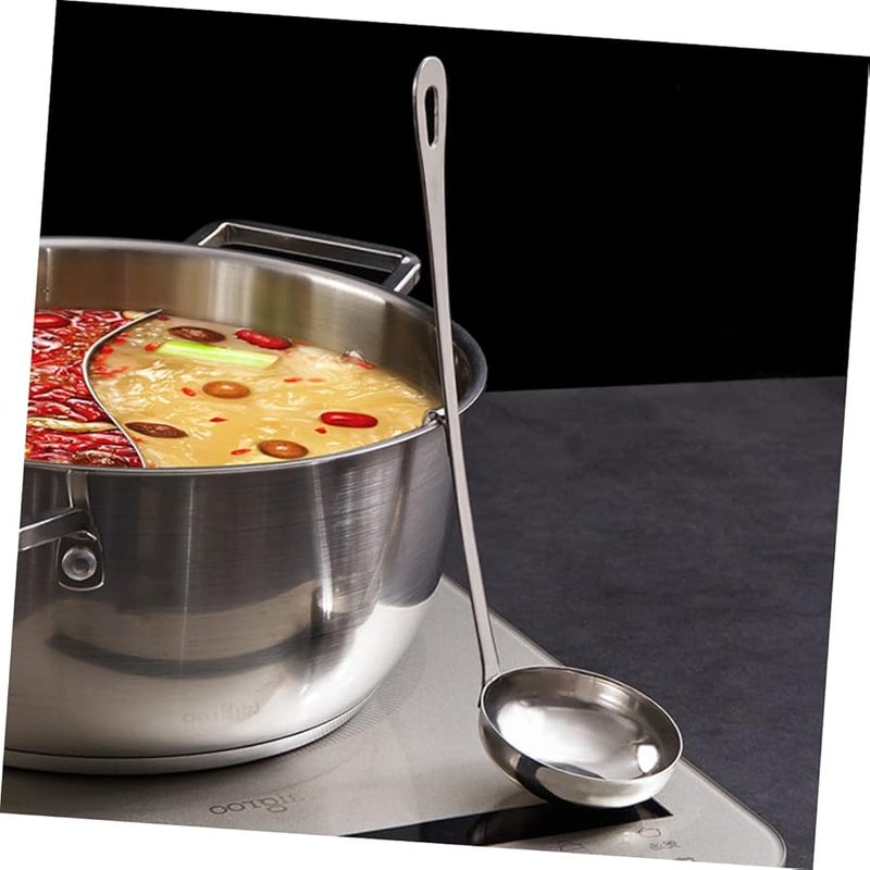 Stainless Steel Long Handle Colander Spoon And Soup Skimmer Set 2Pcs - Image 2